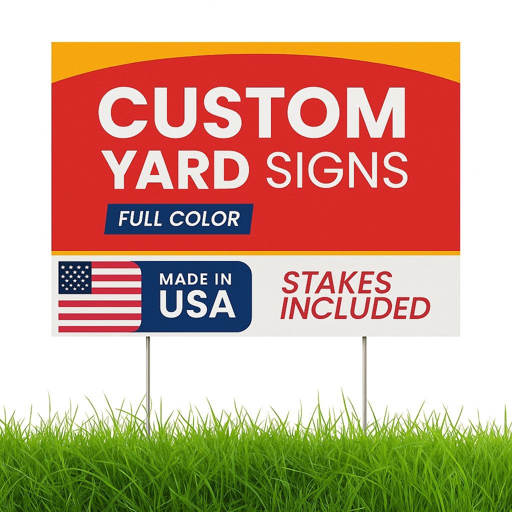 Custom Yard Signs with Metal Stakes – UV Printed Waterproof 4mm Corrugated Custom Yard Signs with Metal Stakes – UV Printed Waterproof 4mm Corrugated