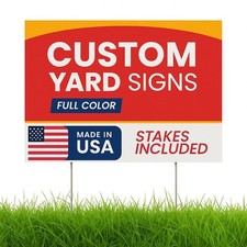 Custom Yard Signs with Metal Stakes – UV Printed Waterproof 4mm Corrugated picture