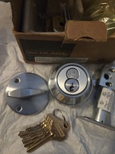 Schlage B660R Everest Deadbolt FSIC 6 Keys S100 626 Satin Chrome picture