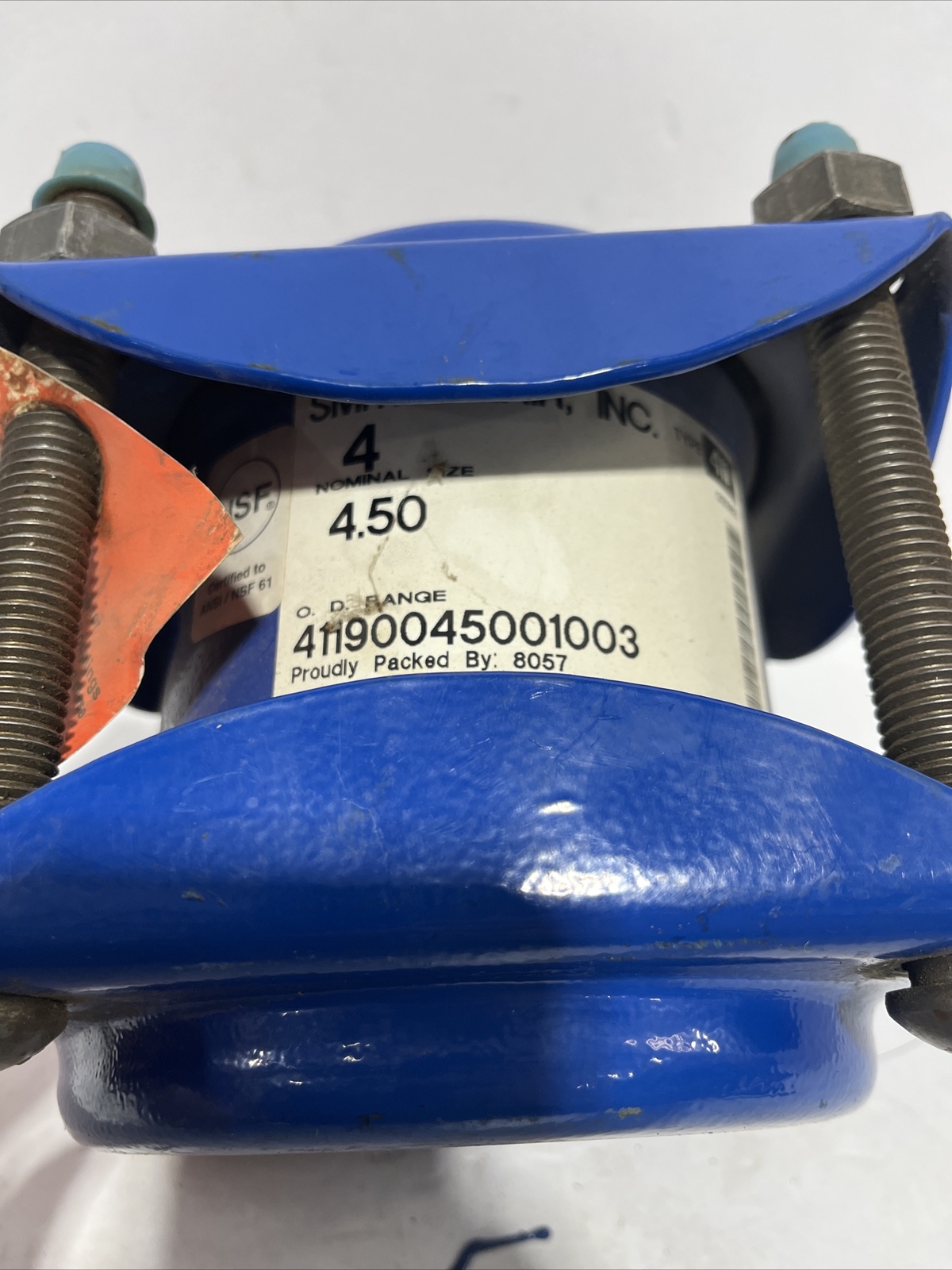 SMITH-BLAIR # 41190045001003 ( 4 /4.50 ). TYPE 411  COUPLING. BUNA-N GASKET.