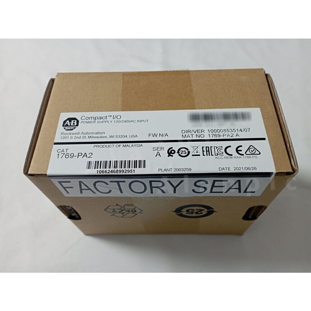 New Sealed Allen-Bradley 1769-PA2 CompactLogix Power Supply 1769PA2 US Free Tax New Sealed Allen-Bradley 1769-PA2 CompactLogix Power Supply 1769PA2 US Free Tax