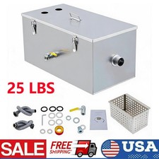 Commercial Grease Trap 25LB Stainless Steel Interceptor Restaurant Kitchen 13GPM picture