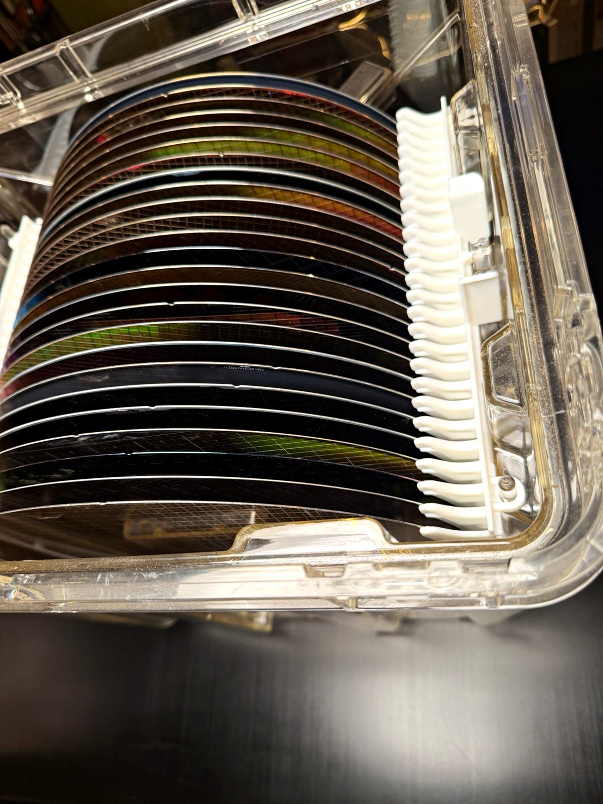 Vintage 300mm 12 Inch Patterned Silicon Wafer Full Case Lot of 25 Integrated Cir