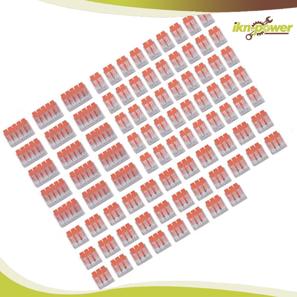 90PCS For Wago 221 Lever Nuts Compact Splicing Wire Connectors - 2/3/5 Terminal