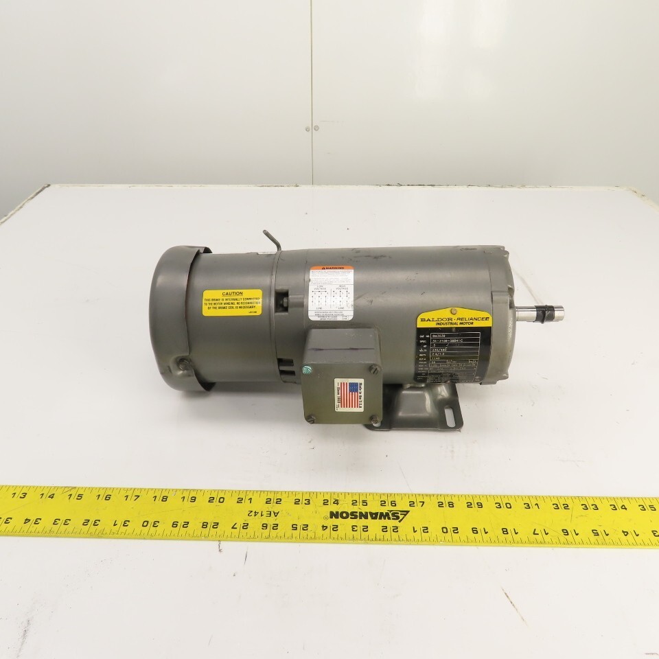 Baldor BM3539 .5HP Electric Motor 230/460V 3PH 1140RPM 56 Fr. W/ 115/230V Brake Baldor BM3539 .5HP Electric Motor 230/460V 3PH 1140RPM 56 Fr. W/ 115/230V Brake