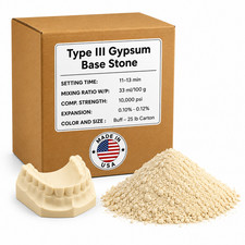 25 LBS Dental Lab Yellow Buff Stone Type III Gypsum- All Purpose Compound picture