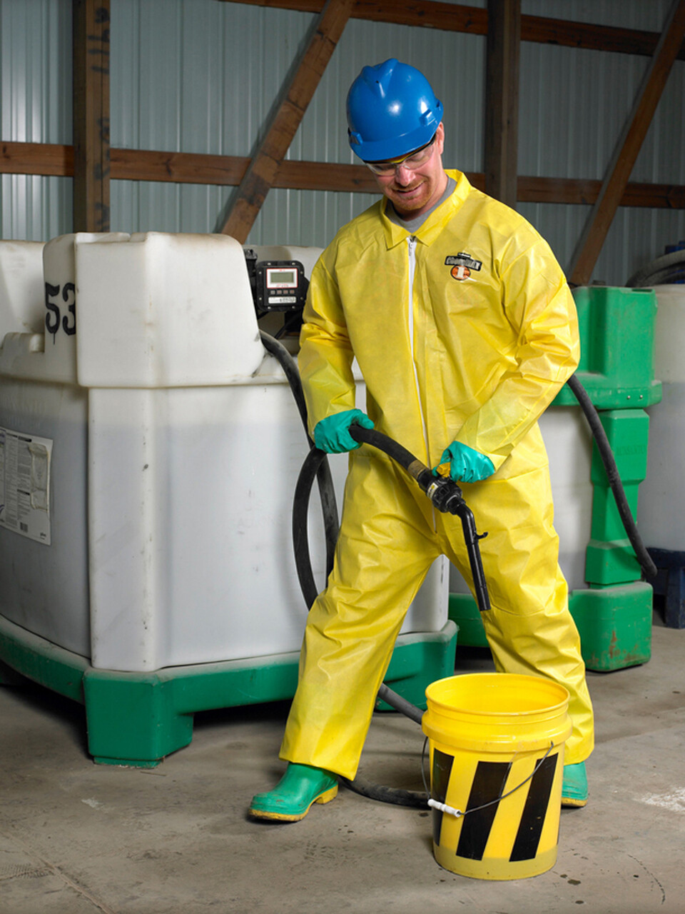 (5 Suits) Lakeland Hazmat Suit C5412 ChemMax1 Serged Seam Coverall 5XL