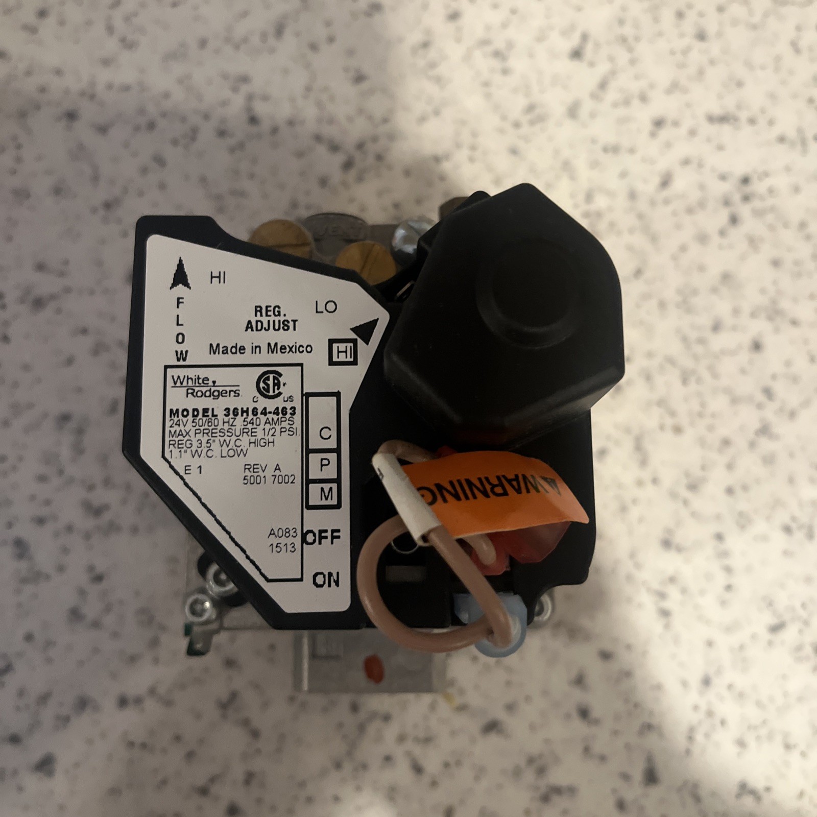 NEW White-Rodgers 36H64-463 Universal 2 Stage Electronic Ignition Gas Valve 24V
