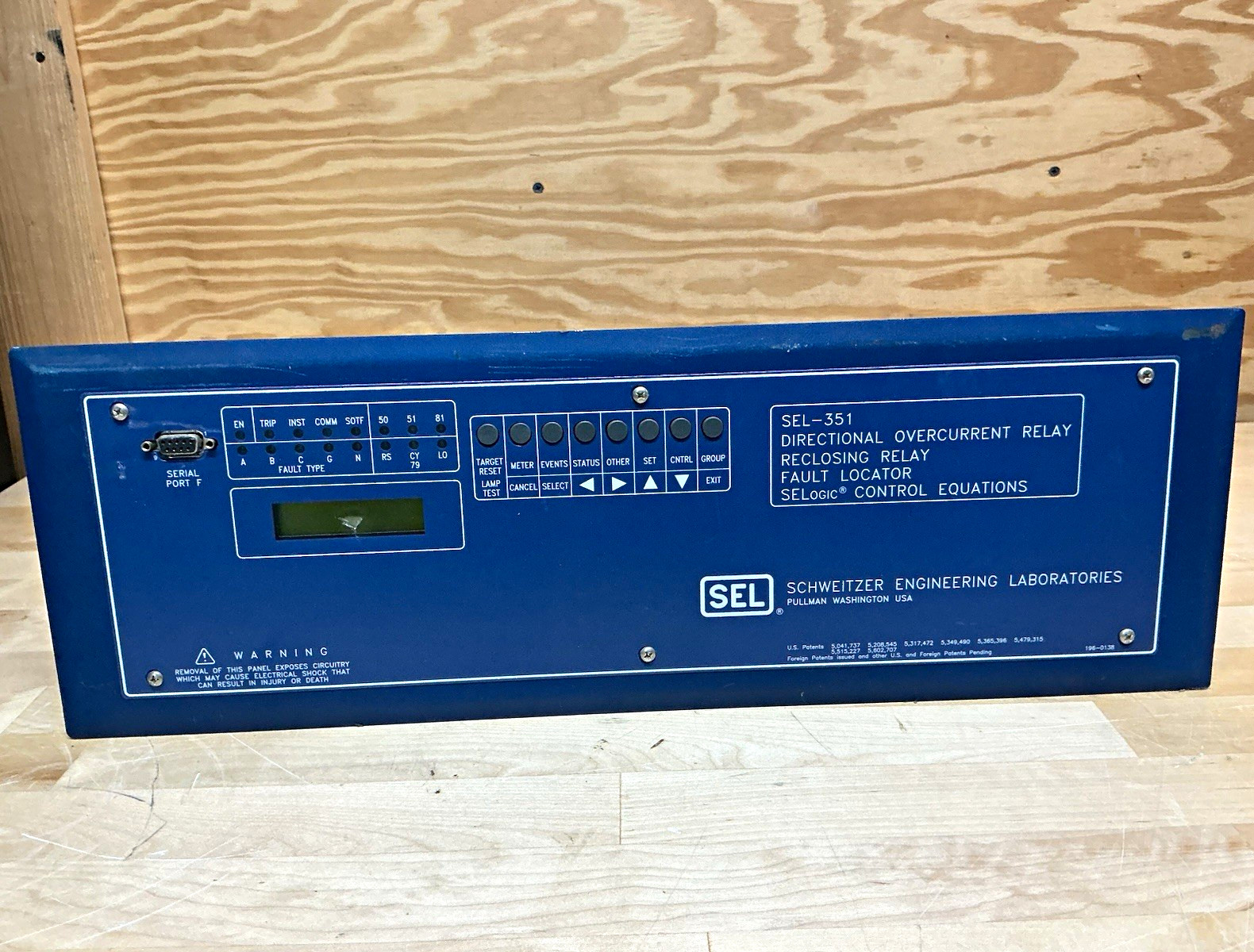 Schweitzer SEL-351 Protection Relay 035171335522X1 v7 125V Working Pull