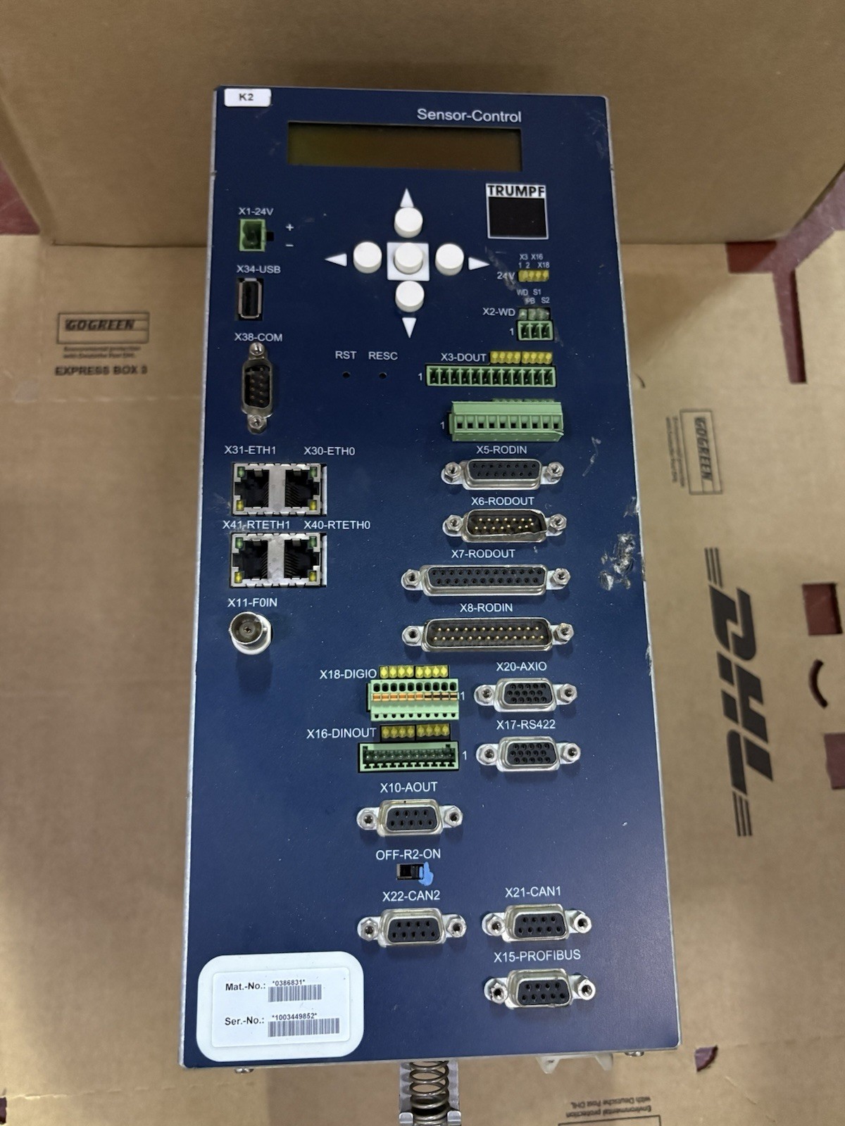 TRUMPF MSC MAT. NO 31760 SENSOR CONTROLLER TRUMPF MSC MAT. NO 31760 SENSOR CONTROLLER