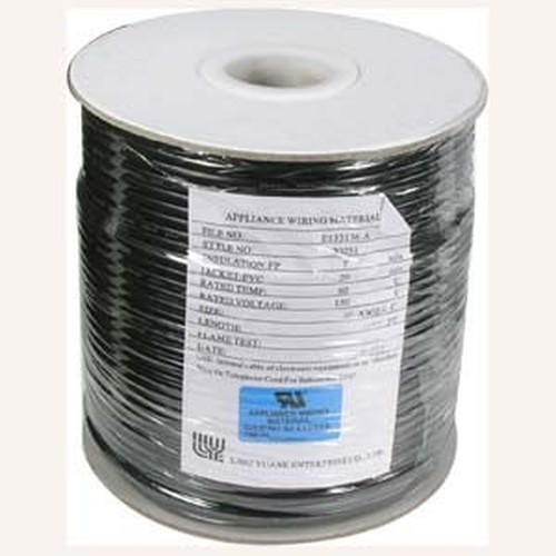 5 Pack of 1000Ft UL 4 Conductor Black Modular Cable Reel 26AWG