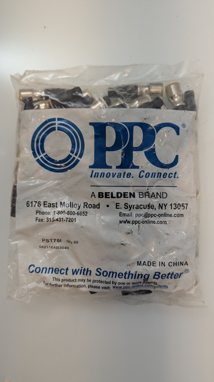Lot of 50 PPC Belden Locking Terminators PST75l