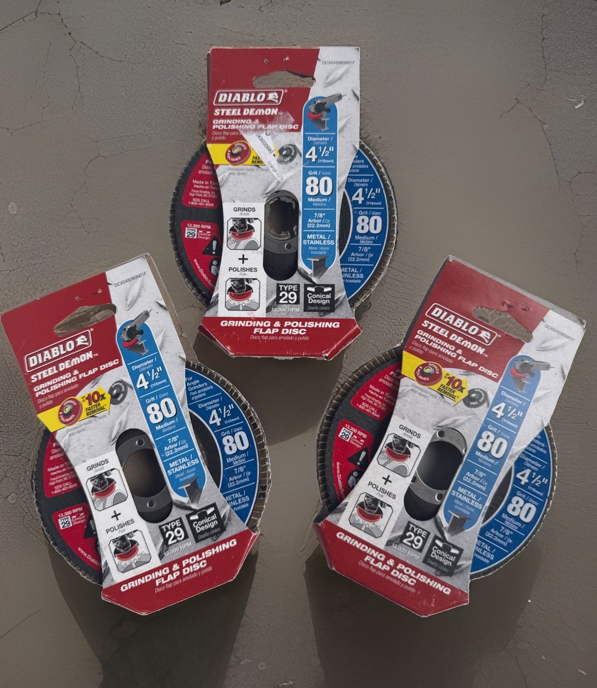 NEW THREE (3) Pack Diablo 4-1/2\