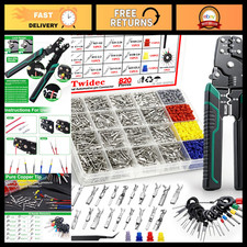 820PCS Crimping Connector Kit with Pliers, Auto Electrical Wire Terminals, 21 Ty picture