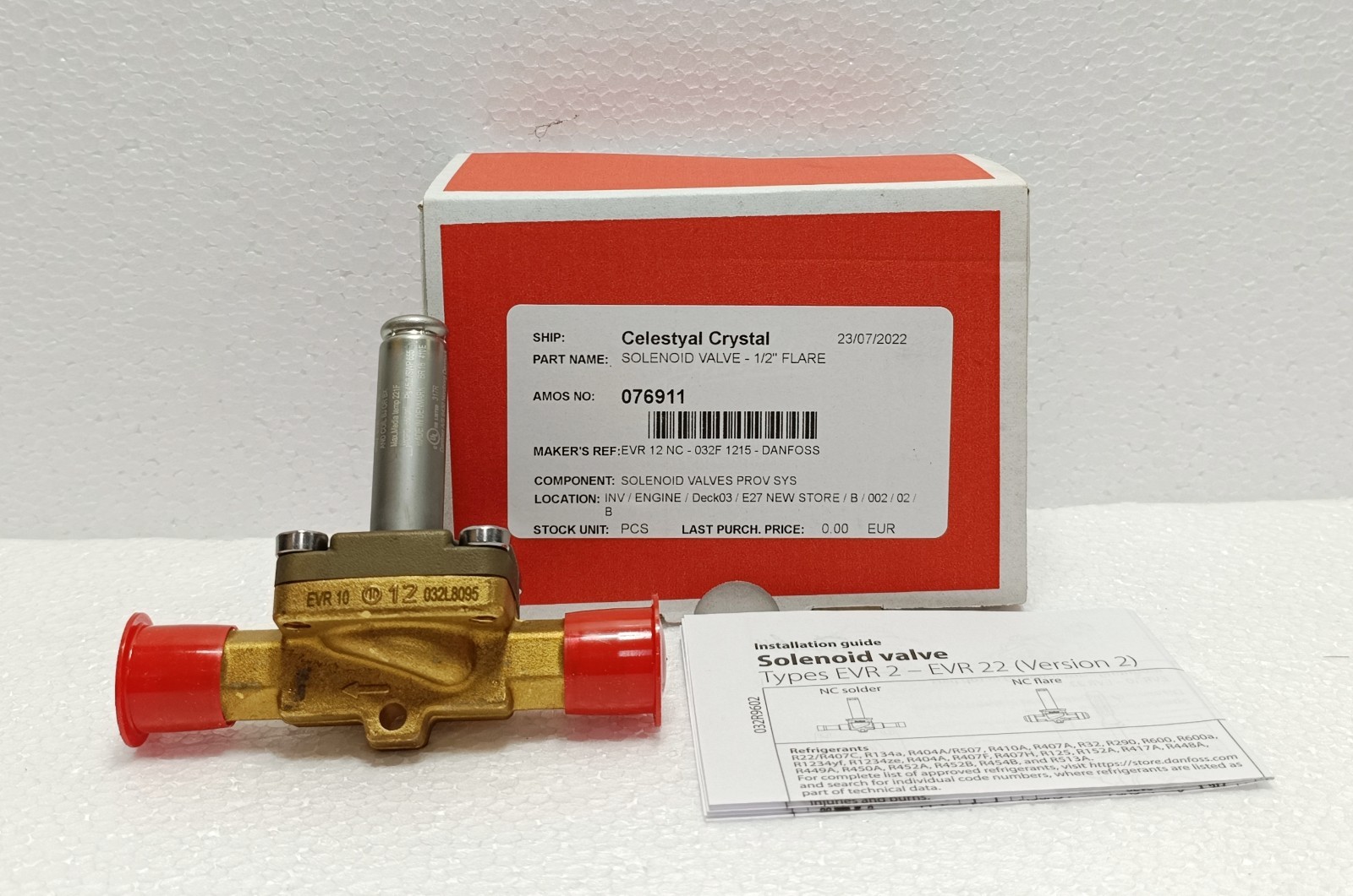 Danfoss Solenoid Valve EVR 10 NC 1/2