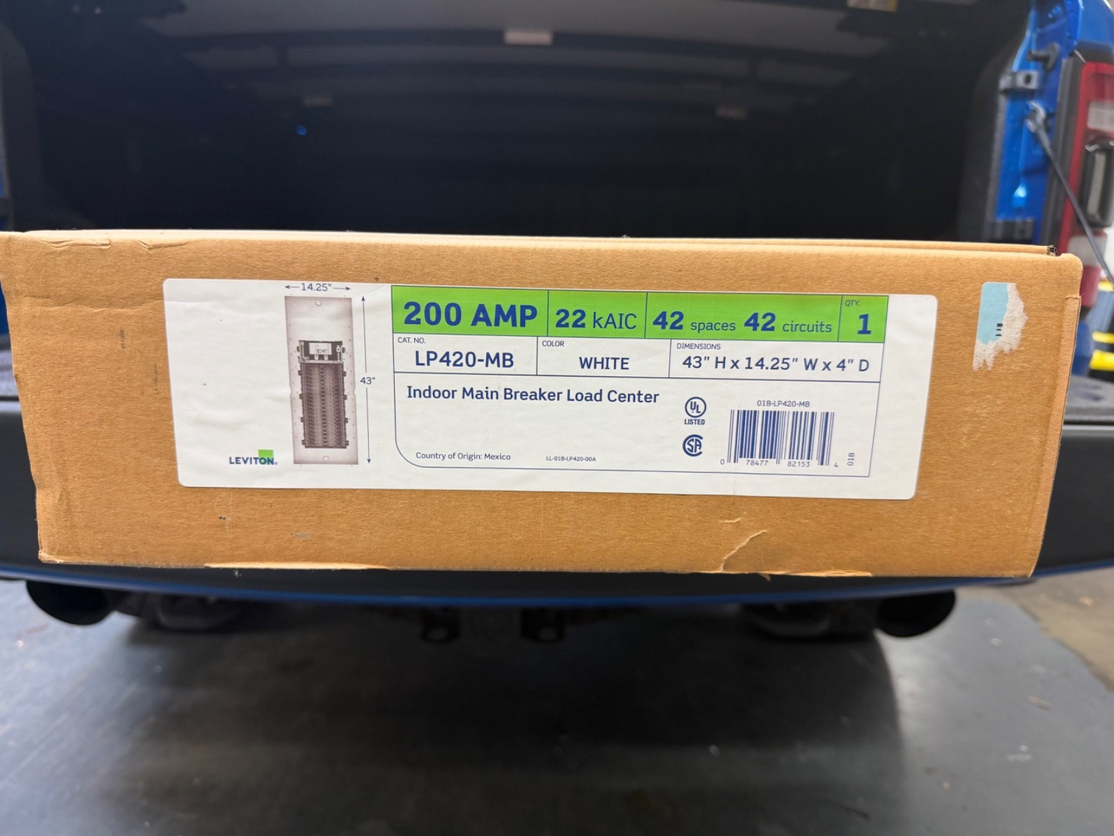 Leviton LP420-MB 200 Amp Main Breaker 42 Space 42 Circuit Load Center Leviton LP420-MB 200 Amp Main Breaker 42 Space 42 Circuit Load Center