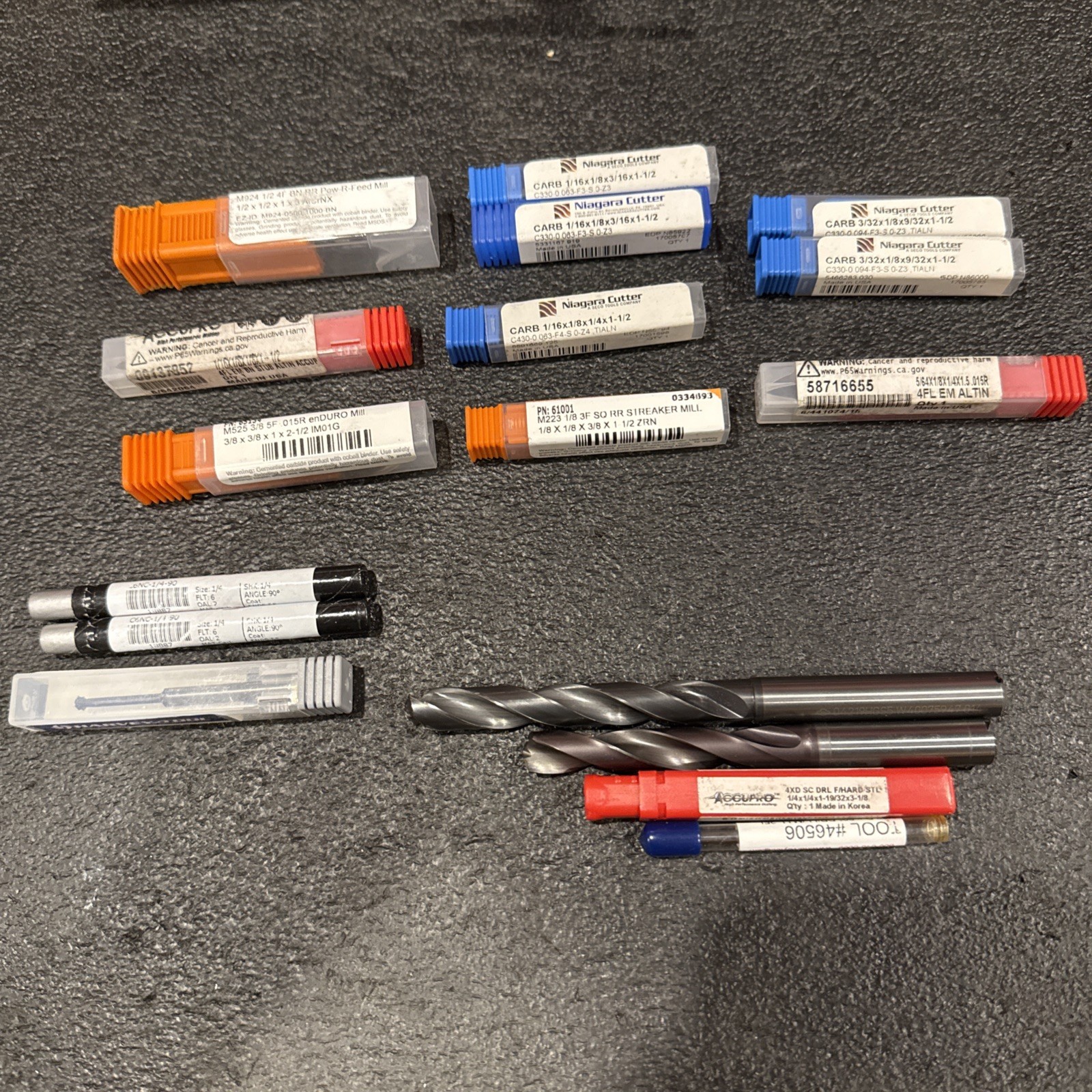 Machinist Tools LOT Carbide Mills Drills Chamfer Cutters TTC CNC High Quality