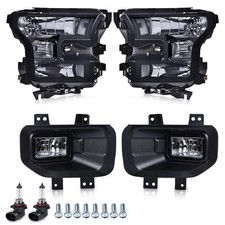 Front Headlights Headlamps Clear Lens Black Housing Clear picture