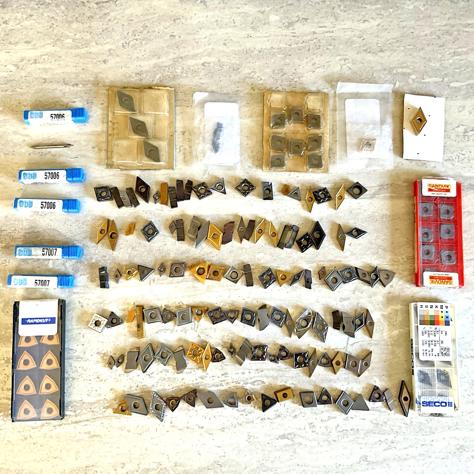 Lot Of Indexable Turning Carbide Inserts All Usable Mostly New