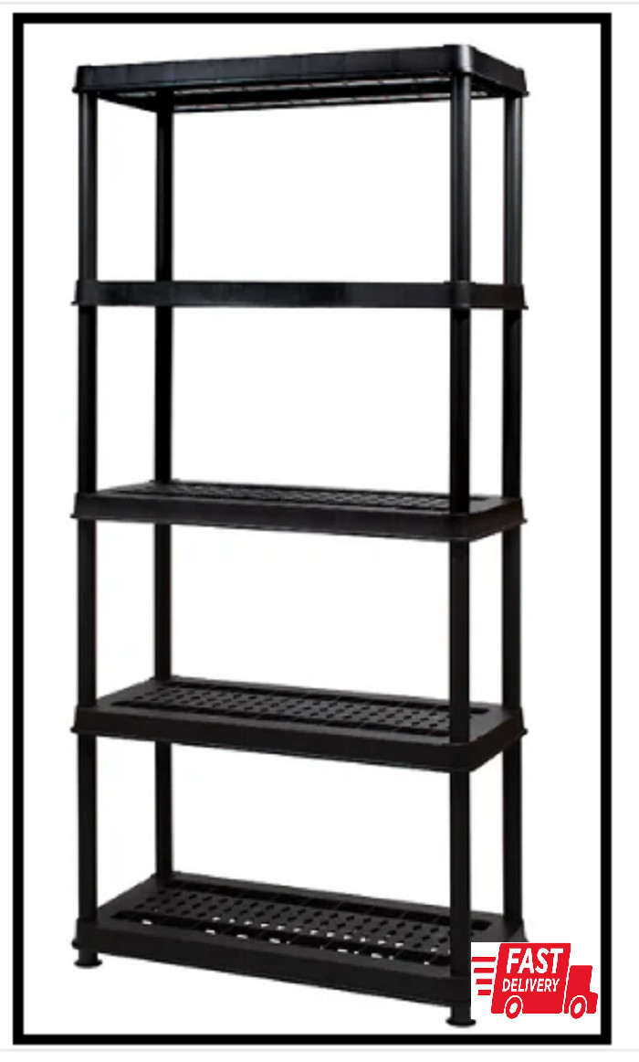 Greenmade 5-Tier Utility Rack Shelving Unit, 150 lbs Per Shelf, Garage, Laundry