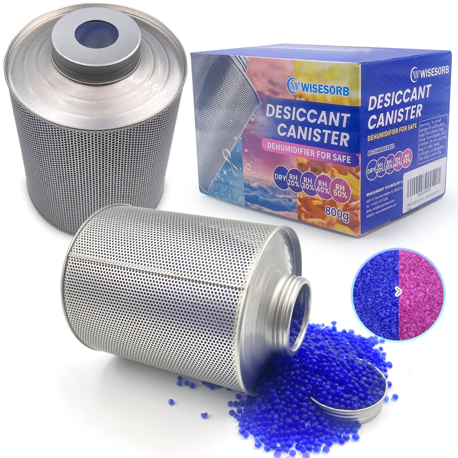 800 Grams Silica Gel Reusable Canister Desiccant, 1 Pack Gun Safe Dehumidifier 800 Grams Silica Gel Reusable Canister Desiccant, 1 Pack Gun Safe Dehumidifier