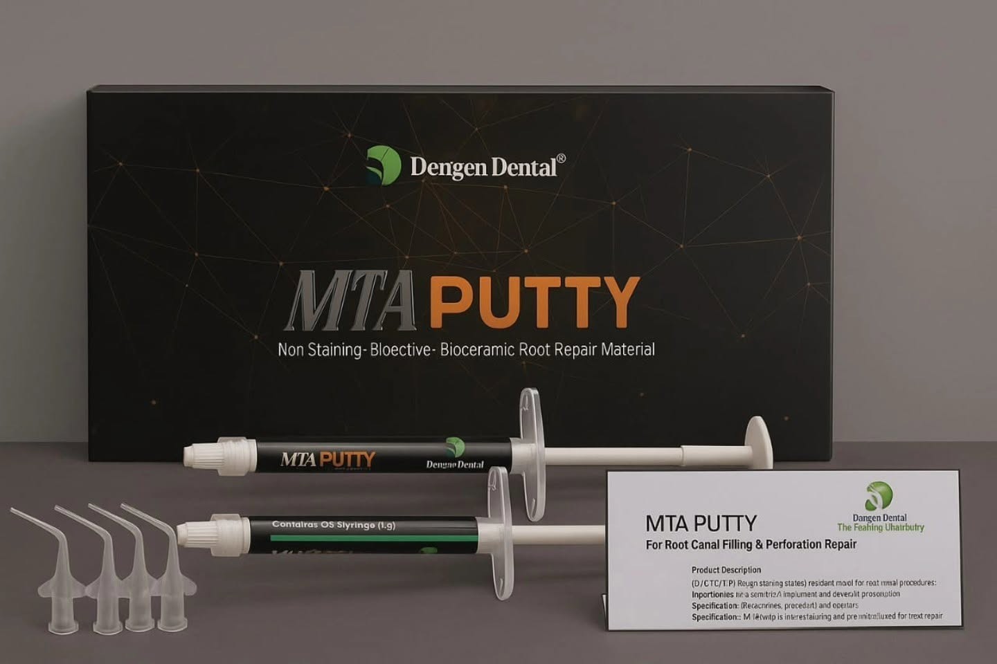 Dental MTA PUTTY Pre Mix Bioactive , Bioceramic Root Repair Material 2 x 1g Pack