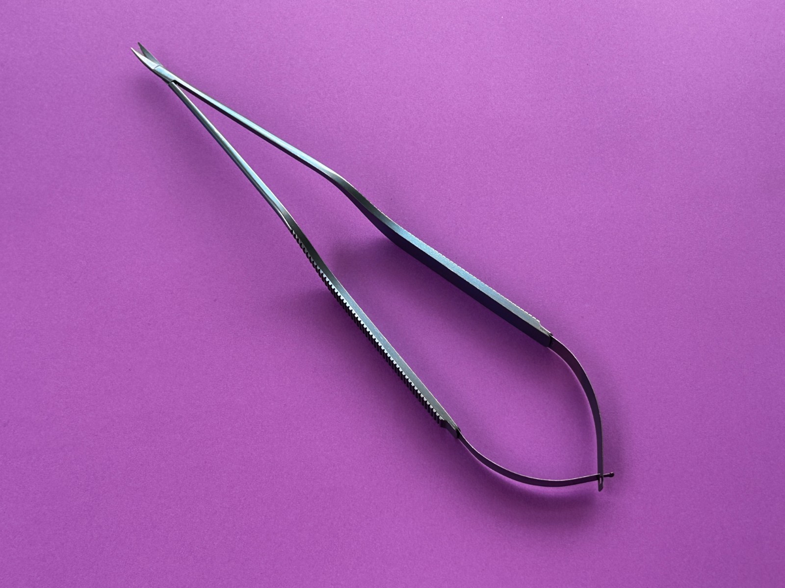 Codman Verity titanium bayonet scissors — REF 80-1523 — curved tip, 236mm 9.25