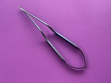 Codman Verity titanium bayonet scissors — REF 80-1523 — curved tip, 236mm 9.25
