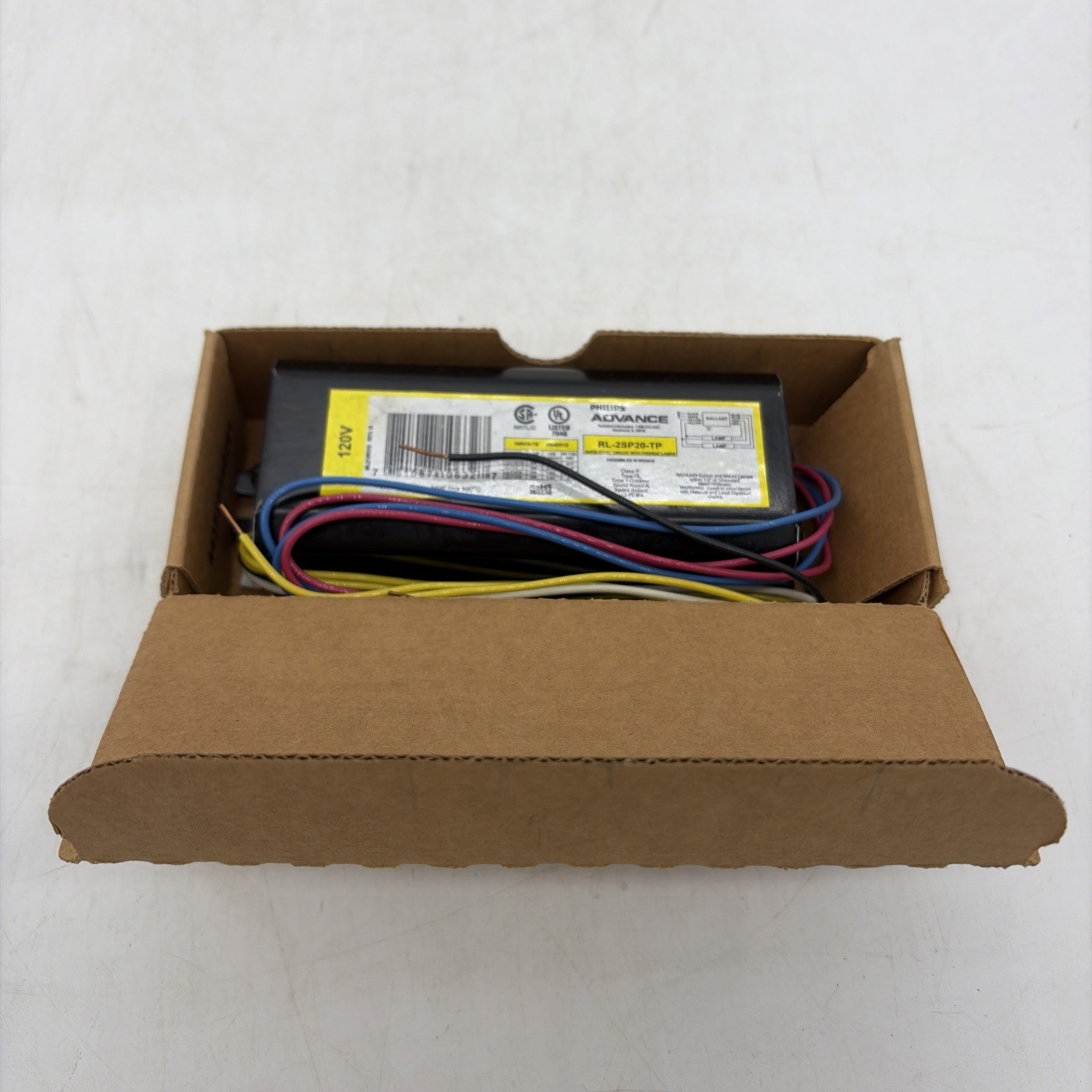 ADVANCE RL-2SP20-TP MAGNETIC FLUORESCENT BALLAST, 2-LAMP, T12 F20T12 20W, 120V