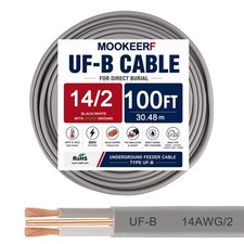 14/2 UF-B Wire - 100FT 14 Gauge Direct Burial Electrical Cable 100% Pure Copp... picture