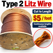 New England Wire Type 2 Litz Copper Wire Clear Jacket Cut to Length Per Foot picture