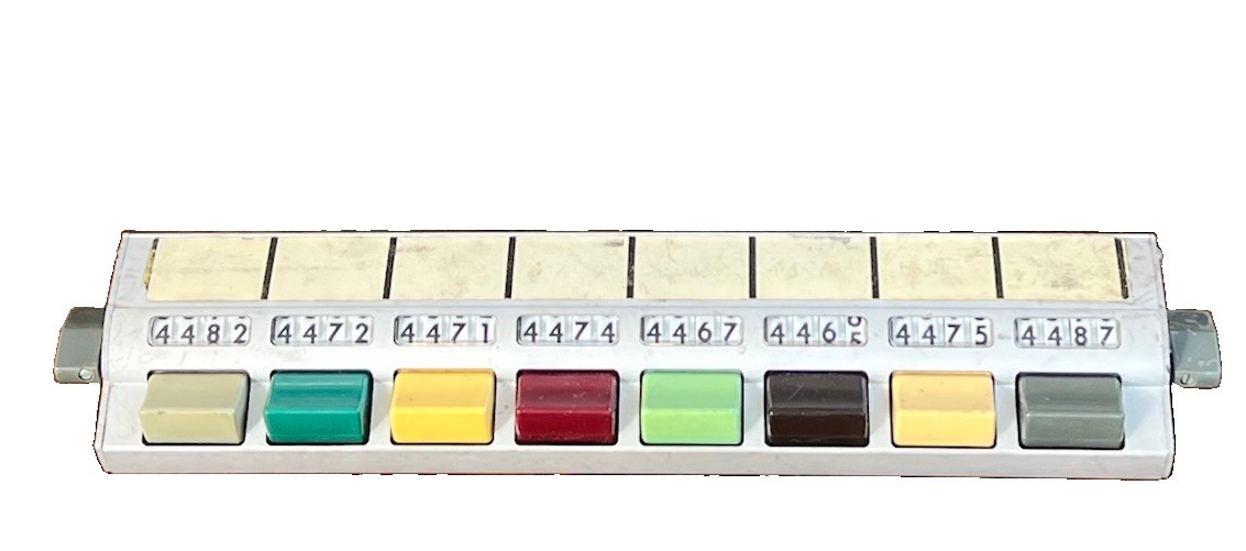 Vintage Denominator Company 1x8 Multiple Tally Counter 8-Key Made in USA