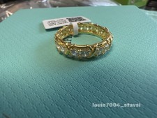SchlumbergerTlfaany&C0Diamond 18kYellow Gold Vintage Sixteen Stone Band Ring sz8 picture