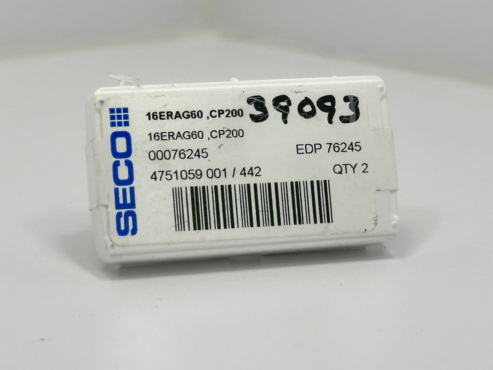 SECO 16ER AG60 New Carbide Inserts 76245 Grade CP200 2pcs