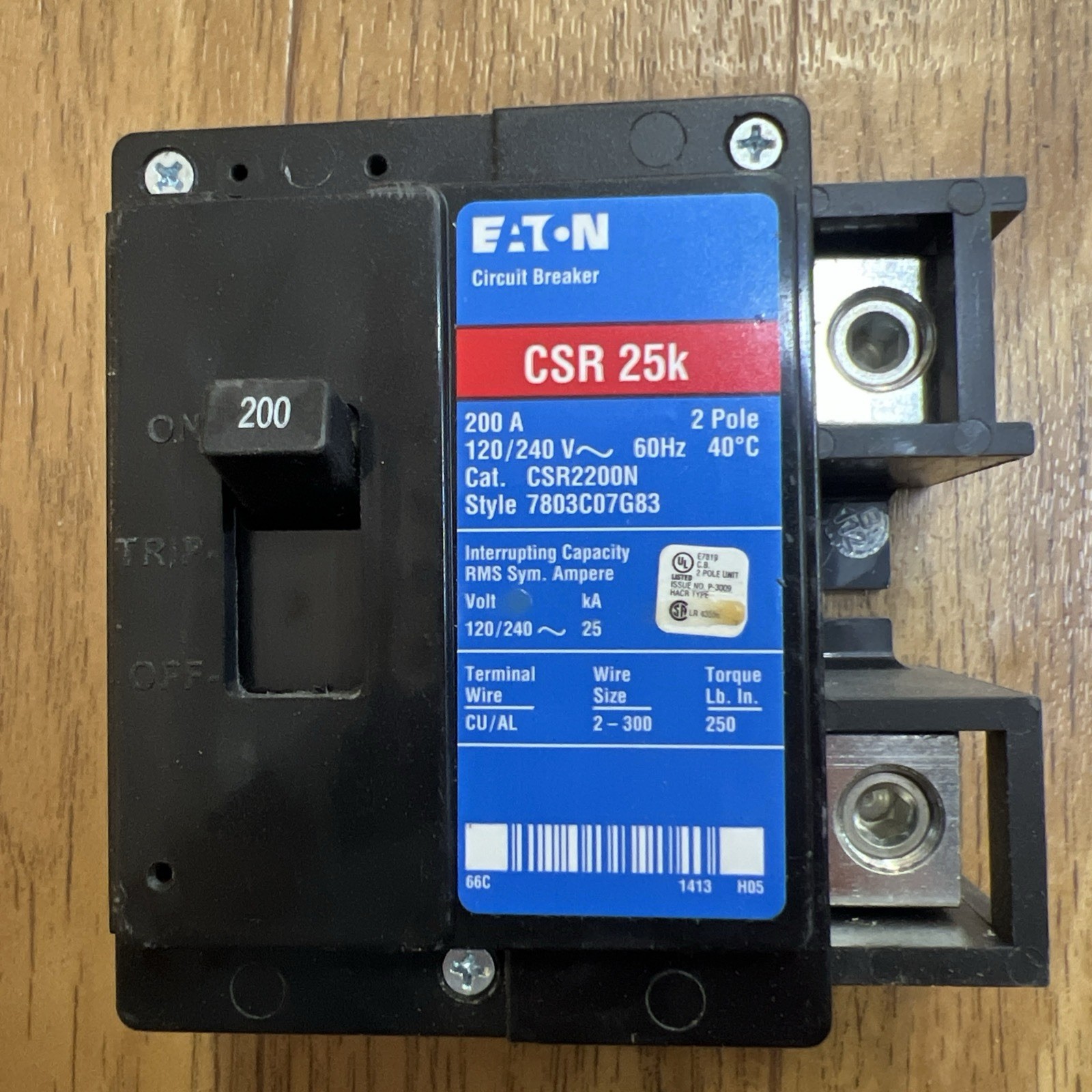 Eaton CSR2200N 200 Amp Main Breaker