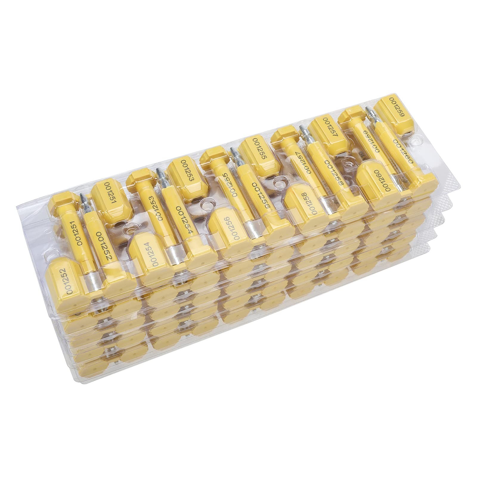YaeMarine 100-Pack Bolt Seal Shipping Seal with Print Progressive Numbering f...