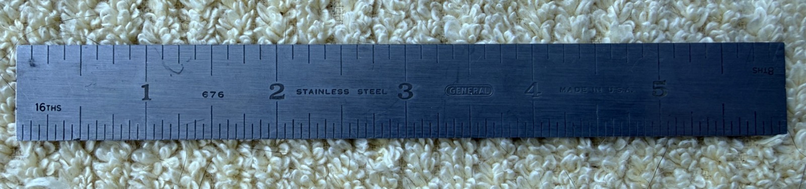 VINTAGE GENERAL 6 INCH MACHINIST RULER NO. 676