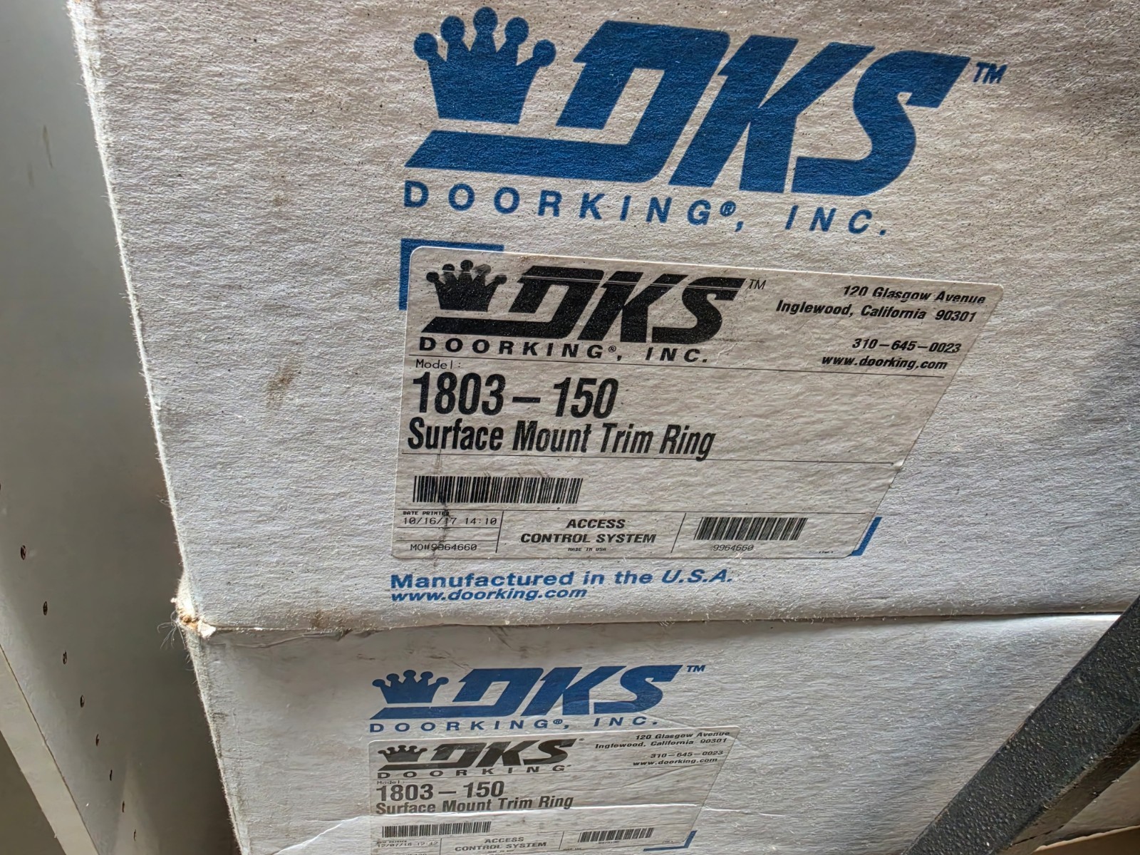 DKS Doorking Flush Mount Stainless 1803-150 New NOS for 80 series system DKS Doorking Flush Mount Stainless 1803-150 New NOS for 80 series system