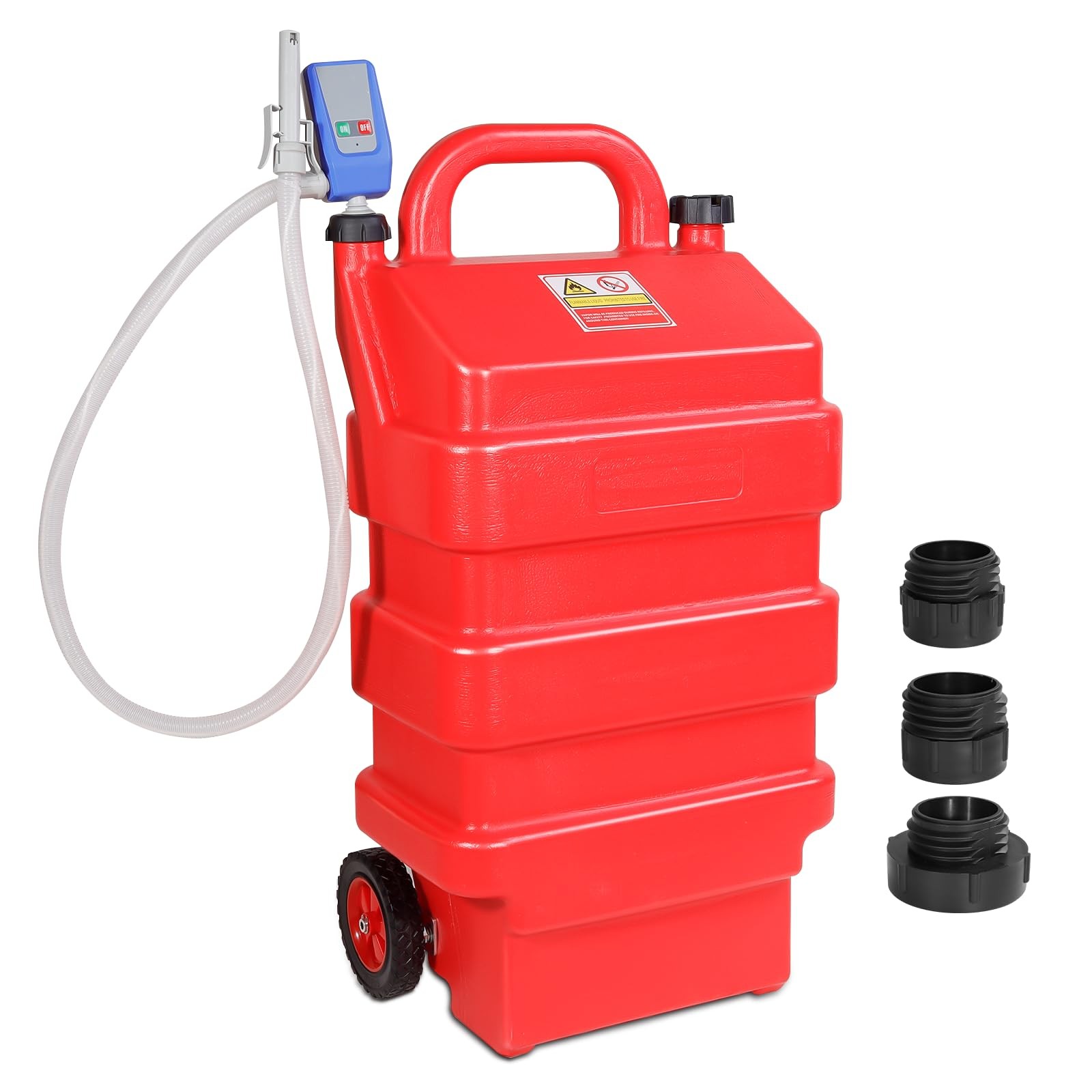 16 Gallon Portable Fuel Caddy Tank 2.8GPM Automatic Pump for Gasoline Diesel DEF