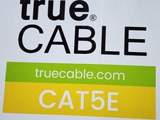 trueCable CAT5E UTP 350MHz Ethernet Network Cable CMR Riser Yellow/100ft picture