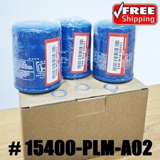 3 Honda Genuine Oil Filters WITH Drain Plug Washer 15400-PLM-A02 NEW SEALED US picture