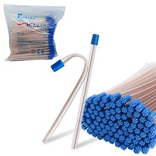 100Pcs CLEAR/BLUE Disposable Dental Saliva Ejector Evacuation Suction Tips picture