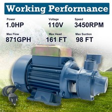1HP Clear Water PUMP Electric Centrifugal Clean Water Pump Industrial Farm Pool picture