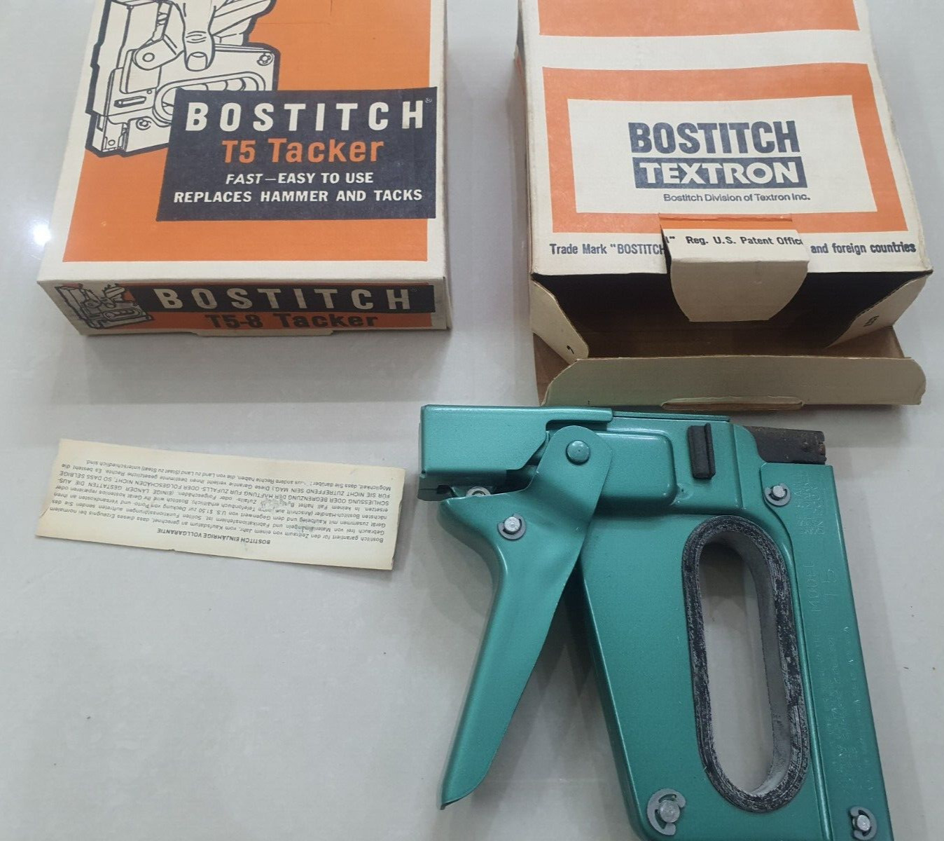 2 Pcs Bostitch Textron T5 Green Tracker New Vintage / USA