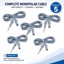 Monopolar Electrosurgical Cable Set of 5  Cautery Cable laproscopy instrument picture