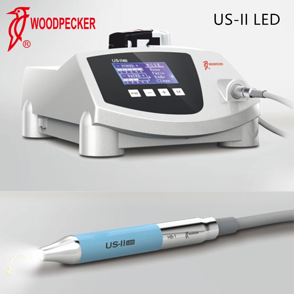 Woodpecker US-II LED Ultrasurgery Piezo Bone Surgery 2 x LED Handpieces 14Tips