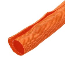 Wire Split Braided Cable Management Sleeve Orange (5/8