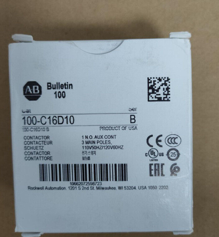 100-C16D10 NEW IN BOX Allen-Bradley Contactor  100C16D10