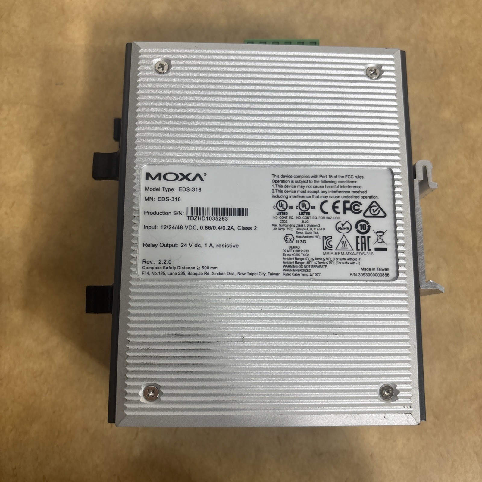 Moxa EDS-316 Industrial Ethernet Switch