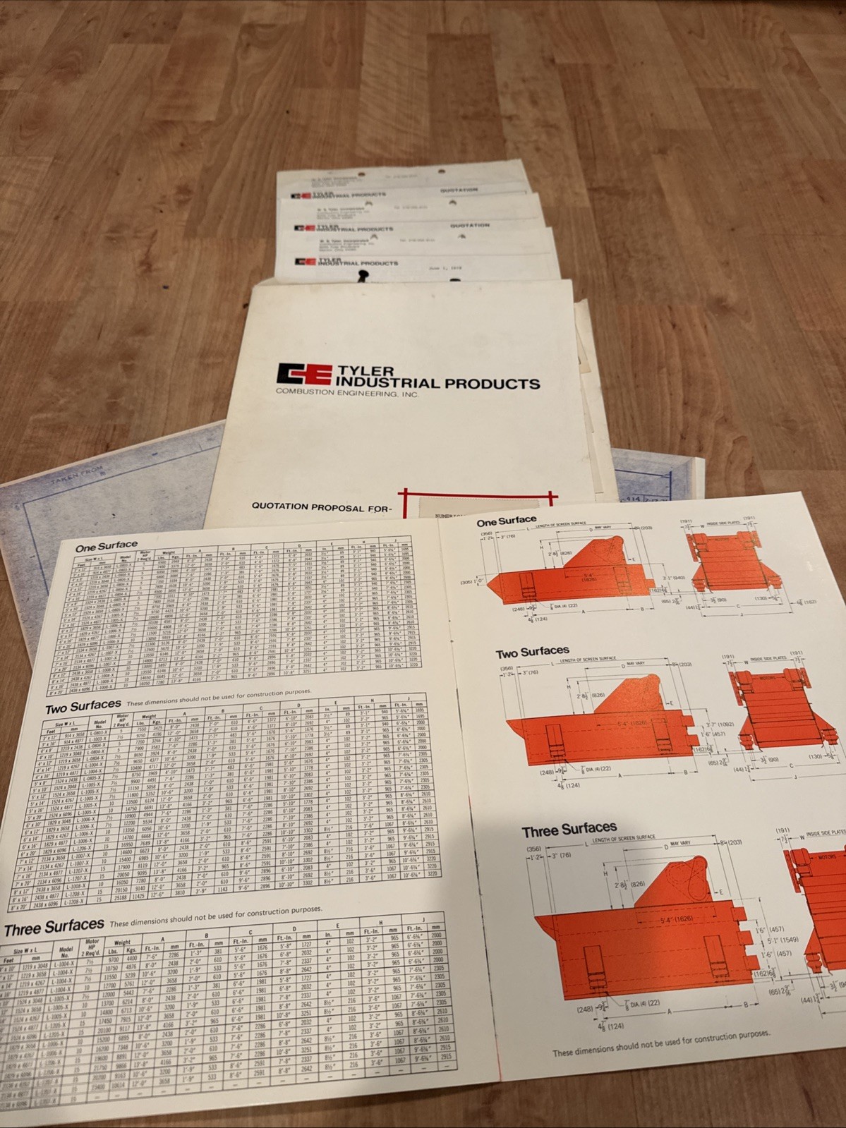 Vintage 1978 C-E Tyler Ty-Level Horizontal Screens Brochure + Quotation Folder